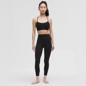 NWT Lululemon Flow Y Nulu Bra Black Size 6 , Light Support for A-C Cups